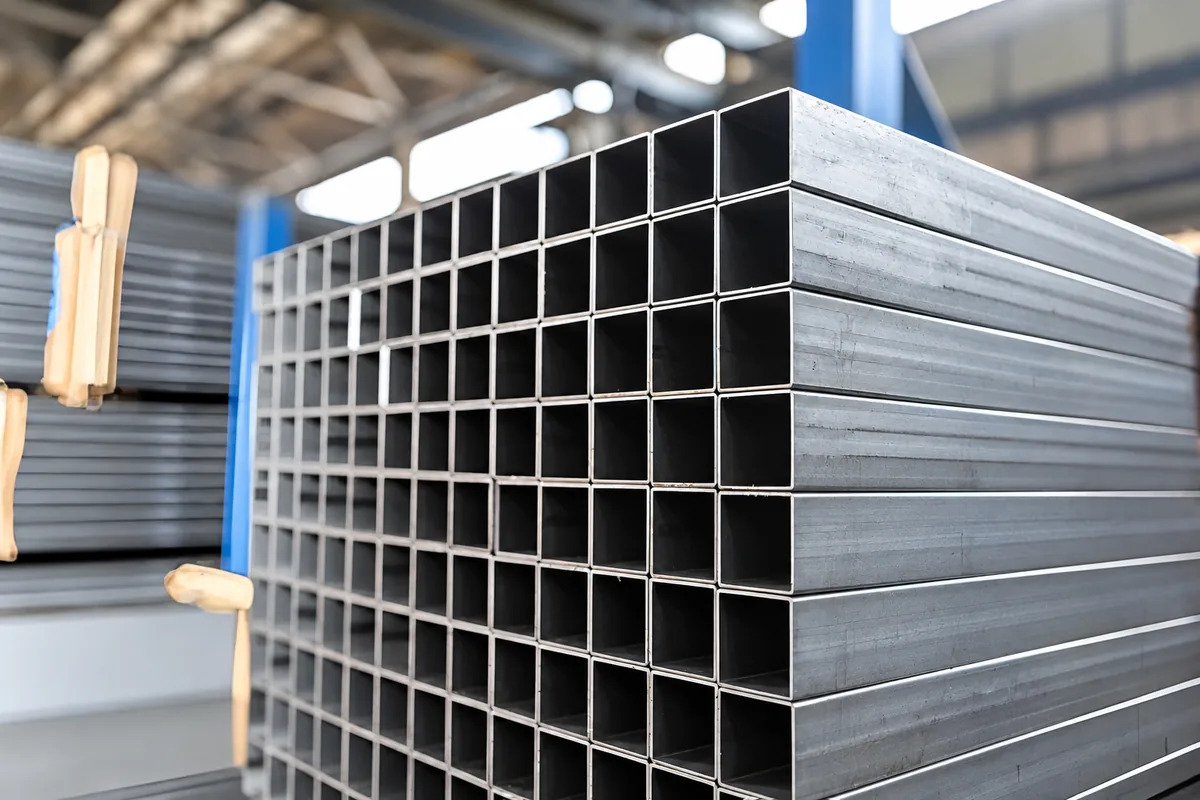Square hollow sections in storage