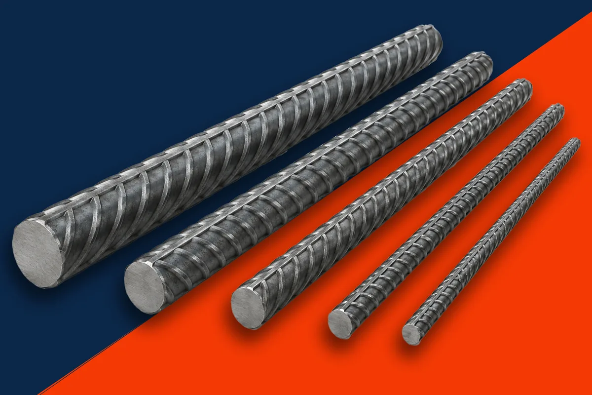 Rebar in different diameters